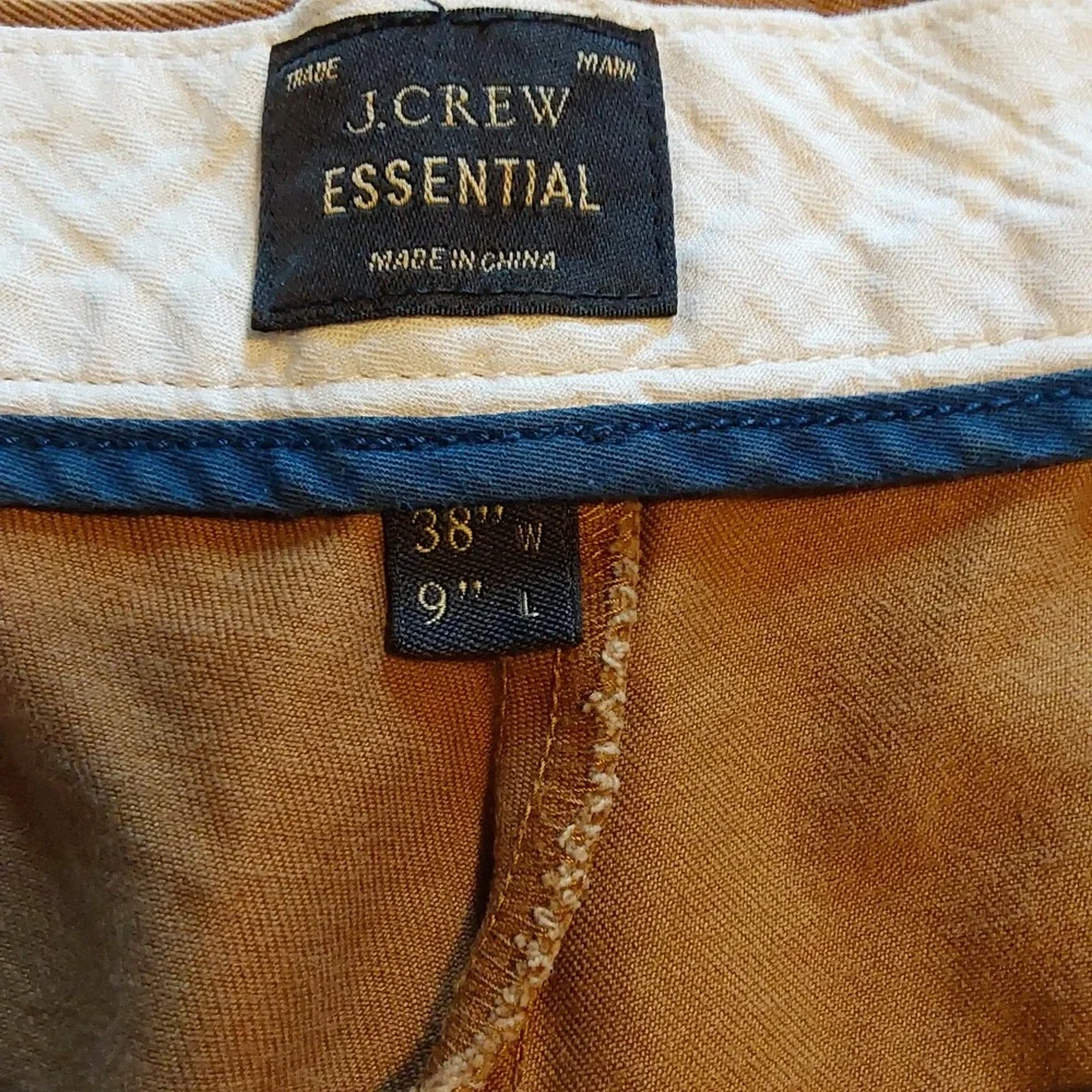 J. Crew Men's Essential Brown Shorts‎ Size 38 Chino Dock Boat Casual 9